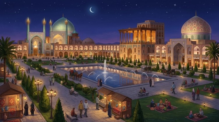 Naqsh-e Jahan di Malam Hari: Menyerap Inspirasi dari Jejak Peradaban Isfahan