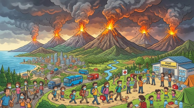 Enam Gunung Erupsi Bersamaan Mengingatkan Pentingnya Menyiapkan Manusia Masa Depan
