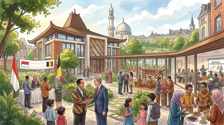 Masjid Indonesia Belgia Menjadi Ruang Diplomasi Budaya dan Pembelajaran Kepemimpinan