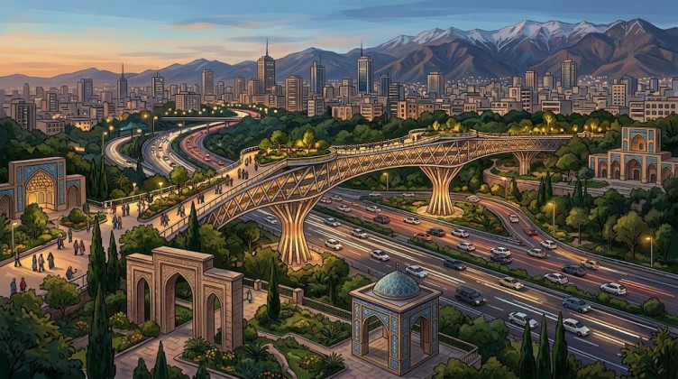 Jembatan Tabiat Teheran, Perjumpaan Teknologi Modern dan Warisan Persia