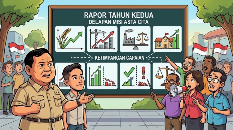 Rapor Tahun Kedua Prabowo-Gibran, Partai X Soroti Ketimpangan Capaian Delapan Misi Asta Cita